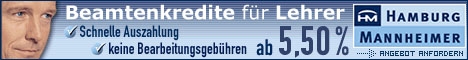 Beamtenkredite f�r Lehrer und sonstige Beamte